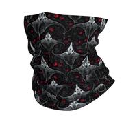 Gothic Manta Rose Print Ghetta da Collo Elastico Headwrap Multiuso Sciarpa A Mezza Faccia per Pesca Campeggio Unisex Passamontagna