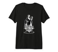 Gothic Milf Funny Goth Mom Vampire Wife Dark Humor Graphic Maglietta Premium