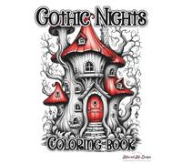 Gothic Nights: Coloring book: Halloween-themed coloring book for all ages, All skill level Halloween coloring book for stress relief, Spooky coloring book with simple and detailed artwork