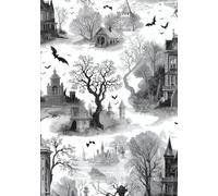 Gothic Planner 2025-2026: 18 Months, Weekly + Monthly Datebook, Two Pages per Week, Holidays, Moon Phases, Vintage Illustrations