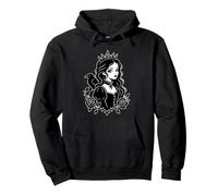 Gothic Princess Raven Dark Cartoon Victorian Graphic Felpa con Cappuccio