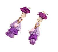 Gothic Punk Halloween Scheletro Orecchini Pendenti Nappe Lunghe Frange Gioielli per le Donne Accessori per Feste Lunghe Nappe Orecchie Gioielli, Misura unica, come descritto, come descritto