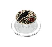 Gothic Raven chiave antica arte tatuaggio tradizionale PopSockets PopGrip per MagSafe