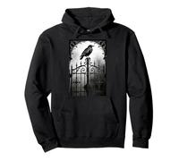 Gothic Raven Corvo Spina Cuore Scuro Romance Goth Day Outfit Felpa con Cappuccio