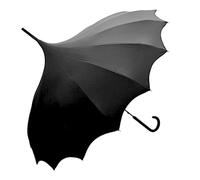 Gothic Rebel Dark Wing - Ombrello a pagoda gotica nera