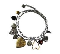 Gothic Retro Cintura in metallo regolabile con cuore fascino punk stili corpo gioielli versatile strato accessorio statement rocker