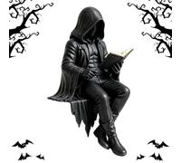 Gothic Robed Statues - Spooky Resin Sculptures, Goth Desk Decor Units