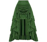 Gothic Rock da donna midi vintage midi gonna da donna medievale rinascimentale in vita elastica in vita vittoriana gonna a strati gonna sottoveste abbigliamento festivo per Halloween e carnevale