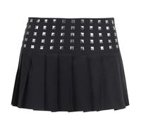 Gothic Rock Gonna Gonne Vintage Punk da Donna Gotiche retrò Nere estive alla Moda con Rivetti(M)