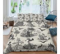 Gothic romance scenesSet Di Copripiumino microfibra morbida 3 Pezzi stampa 3D con cerniera Victorian eerie copripiumino con federa traspirante ultra morbido e traspirante for bambini King（220x240cm）