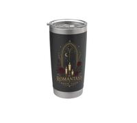 Gothic Romantasy Reader Moonlit Castle Roses Mood Bicchiere termico in acciaio inox doppia parete