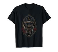 Gothic Romantasy Reader Moonlit Roses And Sword Vibe Maglietta con Stampa Grafica Economica, Uomo, Nero, XL