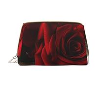 Gothic Rose 1 Borsa per il trucco piccola stampata in pelle portatile borsa da viaggio con cerniera borsa cosmetica organizer per donne