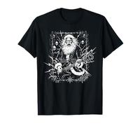 Gothic Santa Chitarrista Elettrico Metal Music Rebel Xmas Maglietta