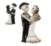Gothic Skeleton Couple Figurine - Romantic Gothic Halloween Bride Groom