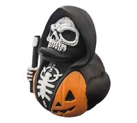 Gothic Skeleton Duck Figurine, Spooky Horror Sickle-Holding Statue, Halloween Display, 7x6.5x7.5cm, Car Dashboard, Bookshelf, and Home Décor Accent Captivating Addition Compromising Style Settings