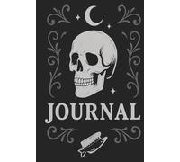 Gothic Skeleton Journal for Women and Men - 150-Page Black and White Lined Notebook with Skull Art, Occult Aesthetic, and Dark Gothic Vibes