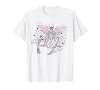Gothic Skull Fairy Skeleton Graphic Y2K Aesthetic Fairycore Maglietta