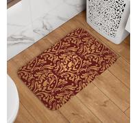 Gothic Style Maroon And Gold Damask Tappeto Entrata Assorbente Tappeti Da Bagno Morbido Zerbino Asciugapassi Per Interno Cucina Esterno 40X60Cm