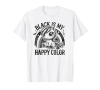 Gothic Unicorn Goth Girl Emo Punk Black Is My Happy Color Maglietta