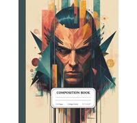 Gothic Warlord Geometric Portrait Composition Notebook | College Ruled Lined Journal for Students & Dark History Art Lovers | Avant-Garde Medieval ... illustration and dramatic symbolic design