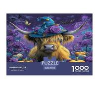 Gothic Western High Cattle Jigsaw Puzzle,1000 Pezzi Classici, Per Adulti E Bambini A Partire Da 12 Anni Giochi Del Cervello Perfetto Per Appassionati Di Esperti - Regalo Per Amore E Amico 70x50cm/100
