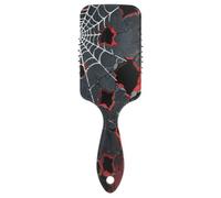 Gothic White Spider Web liscio donne capelli spazzolato testa massaggiatore cuoio capelluto per capelli ricci con manico ergonomico cepillo para cabello de mujer