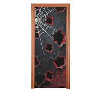 Gothic White Spider Web porta copre decorativo 35x79 In ciao primavera banner Decorazione del partito e forniture per la casa M