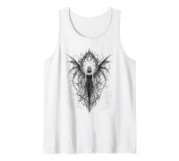 Gothic Winged Dark Fairy Sketch Aesthetic Alt Grunge Canotta