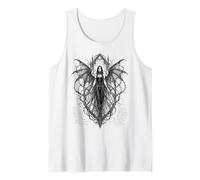 Gothic Winged Dark Fairy Sketch Aesthetic Alt Grunge Canotta