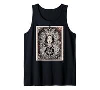 Gothic Witch Art Occult Woman Ritratto Luna Falena Canotta