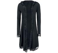 Gothicana by EMP Donna Cardigan lungo nero con pizzo