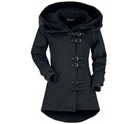 Gothicana by EMP Donna Giacca invernale nera con lacci M