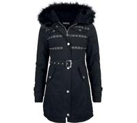 Gothicana by EMP Donna giacca mezza stagione nera con nastro decorativo XL
