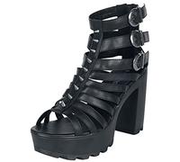 Gothicana by EMP Donna Gonna a Matita Nera con Dettagli Neon EU39