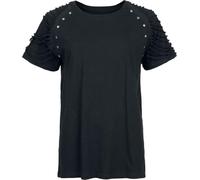 Gothicana by EMP Donna t-Shirt Nero con Maniche Particolari XL