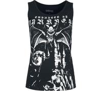 Gothicana by EMP Donna Top Nero con Design Pipistrello S