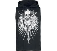 Gothicana by EMP Uomo Canotta Nera con Cappuccio e Coulisse Fissa M