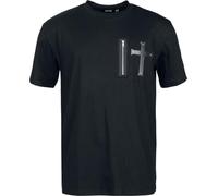 Gothicana by EMP Uomo T-Shirt Nera con Applicazione di Croce e Zip Ottica L