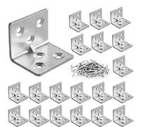 GothicBride 20 pezzi Staffe Angolari 30x30x38 mm Staffa Angolare 90 Gradi, Squadrette Angolari per Tavoli, Sedie, Mobili in Legno