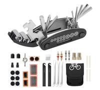 GothicBride Kit Riparazione Bici Camera d'aria Bici 16 in 1 Attrezzo Multifunzione con Borsa Portatile con Set di Patch e Leve del Pneumatico per Ciclisti,Moto,Veicoli Fuoristrada BMX