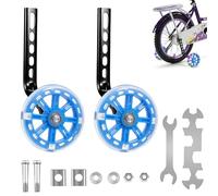 GothicBride Ruote di supporto per bicicletta per bambini, 2 pezzi, ruote di supporto universali regolabili, ruote di supporto di sicurezza con mute flash, ruote per bici a velocità singola da 12, 14