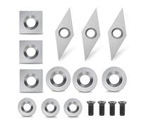 GothicBride Utensili Tornio per Legno 12 inserti in carburo con Vite, Utensili per tornitura sgorbie per tornio legno