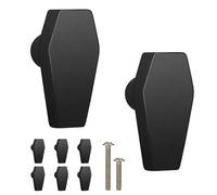 Gothvanity Confezione da 8 pomelli decorativi gotici per armadietti da cucina, cassetti, cassettiere e maniglie dell'armadio, in legno, 6,6 x 3,3 cm, nero
