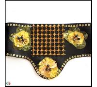 gotica punk cintura donna borchie perline paillettes similpelle made in italy 11