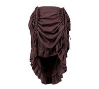 Gotica steampunk rock rinascimentale maxi gonna pirata alta gonna profonda pirata gonna lunga vittoriana da turismo Darkness Saloon Girl Costume, caffè, L