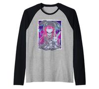 Gotico Anime Ragazza Bunny Grunge E-Girl Carino Goth Maglia con Maniche Raglan