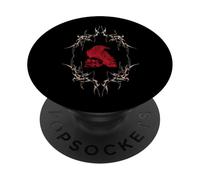 Gotico Corvo Corvo Rosso Y2K Grafica PopSockets PopGrip Adesivo