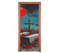 Gotico Croci Rose Sea primavera porta copertura 35x79 In 4 luglio banner Portico Interno Esterno Decorazione M