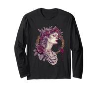 Gotico Dea Persefone Melograno Grafico Estetico Maglia a Manica